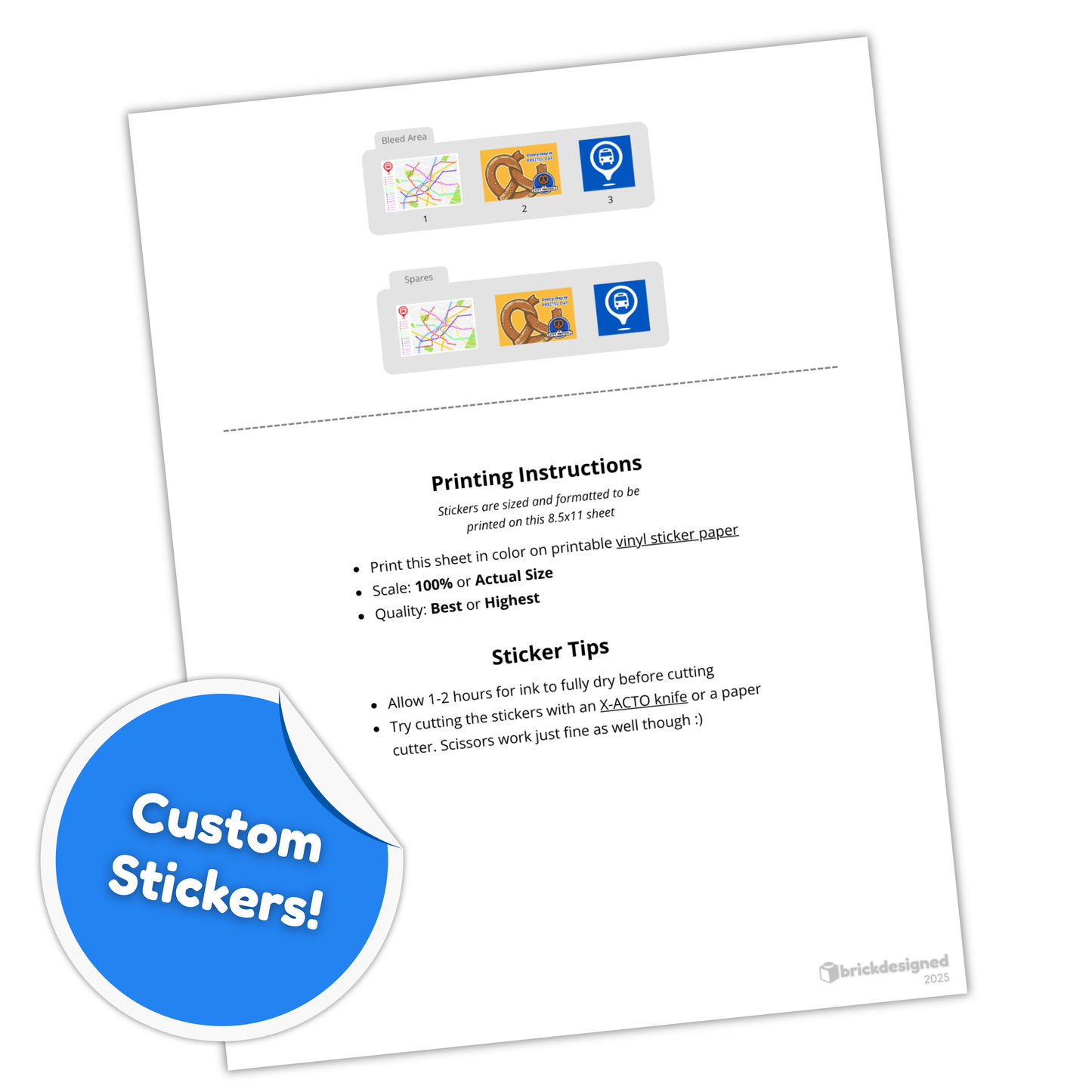 Bus Stop (with custom stickers)